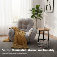 Space-Saving Fold-out Floor Couch Luxurious Cushioning Adjustable Sleeper Loveseat High-Density Foam Filling Sofa Bed No Assembly Required for Apartment Dwellers, Young Adults, Bay Window, Bedroom, Living Room, Playroom