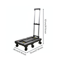 Folding Platform Cart Portable Folding Platform Hand Truck Foldable Hand Truck Heavy Duty Push Cart with Brakes Compact