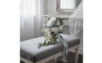 Photo Prop Waterfall Bridal Floral Arrangement Romantic Design Cascading Bridal Floral Arrangement Elegant for Brides