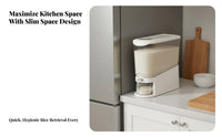 Press-Type Rice Container Airtight Closure Rice Dispenser Grain Storage Container Closure Ed Design Slim Grain Storage Bin