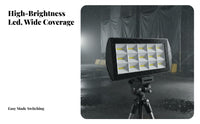IP65 Waterproof Tripod Work Light High Brightness LED Work Light with Stand Anti-Slip Feet LED Floodlight 360° Rotatable for Street Vendors, DIY Enthusiasts, Night Markets, Workshops, Workshop, Garages
