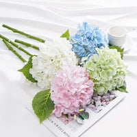 New Artificial Hydrangea Flower 3 Leaves 96 Petals for Wedding Home Decoration and Photography Props