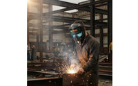 Vented Auto-Darkening Soldering Helmet /IR Protection Soldering Mask with Auto-Darkening Lens Breathable Face Visor Impact-Resistant for Metalworkers
