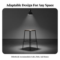 Urban Design Wireframe High Stool Nordic Aesthetic Bar Chair Minimalist Design Seating Furniture with Footrest for Homeowners, Business Owners, Adults, Restaurant, Counter, Kitchen, Dining Room