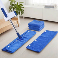 Snap-Fit Mop Cloth Mop Head, 30cm x 60cm Spray Mop Replacement Pads, Microfiber with Squeegee Rim for Floor, Glass, and Car Surfaces