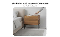 Minimalist design Transparent Multi-Level Table Space-Saving Clear U-Shaped Table Easy to Clean Nightstand Waterfall rim for Minimalists, Interior Decorators, Homeowners, Living Room, Small Spaces, Bedroom, Entryway
