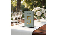 Reusable Minimalist Wood Table Number Holder Art Moderne Design Wooden Table Number Card Easy to Set up Wooden Place Card Holder Polished Edges for Party, Banquet