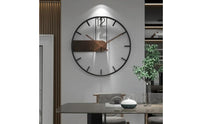 Metal Wall Clock Retro Style Silent Wall Clock Operated Home Decor