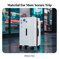 5-Wheel Rigid-Shell Trunk Large Capadowntown Rigid-Shell Suitcase Wide Handle Design Rolling Luggage for Gentlemale, Wogentlemale, Holiday