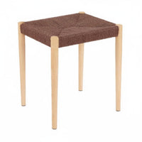 Stackable Woven Top Stool Backless Design Dining Seat Long-Lasting Frame Household Furniture Bohemian Design for Families, Homeowners, Interior Decorators, Kitchen, Living Room, Bedroom