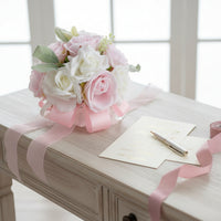 Bridal Bouquet Lightweight Wedding Bouquet Artificial Flowers for Brides, Bridesmaids