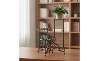 3-Tier Plant Stand Ornate 3-Tier Plant Shelf Heavy-Duty Furniture for Balcony
