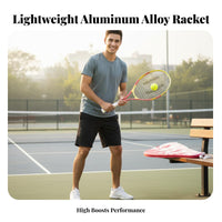 High Elasticity 27 Inch Tennis Racket Long-Lasting Beginner Tennis Racket Pre-Strung for Beginners, Amateur Players, Practice, PE Class