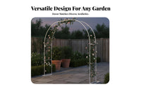 Stable Frame Flower Arch Trellis Long-Lasting Wrought Iron Garden Arbor Weather Resistant Metal Garden Arch Easy Assembly for Gardeners, Homeowners, Event Planners, Backyard, Yard, Patio, Lawn