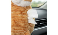 Cute Design Soft Cat Tissue Holder Refillable Cat Doll Tissue Bag Universal Fit Hanging Car Napkin Dispenser Easy Quick-Attach Installation for Children, Women, Home Decor