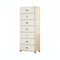 Thickened Material Multi-Layer Drawer Chest Strong Load-Bearing Plastic Drawer Container Mobile Design Rolling Storage Organizer Large Capacity for Children, Playroom