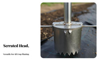 Mulch Film Hole Puncher Efficient Transplanting Manual Hole Digger Reduces Bending Seedling Transplanter Tool for Farmers, Gardeners, Farm, Garden