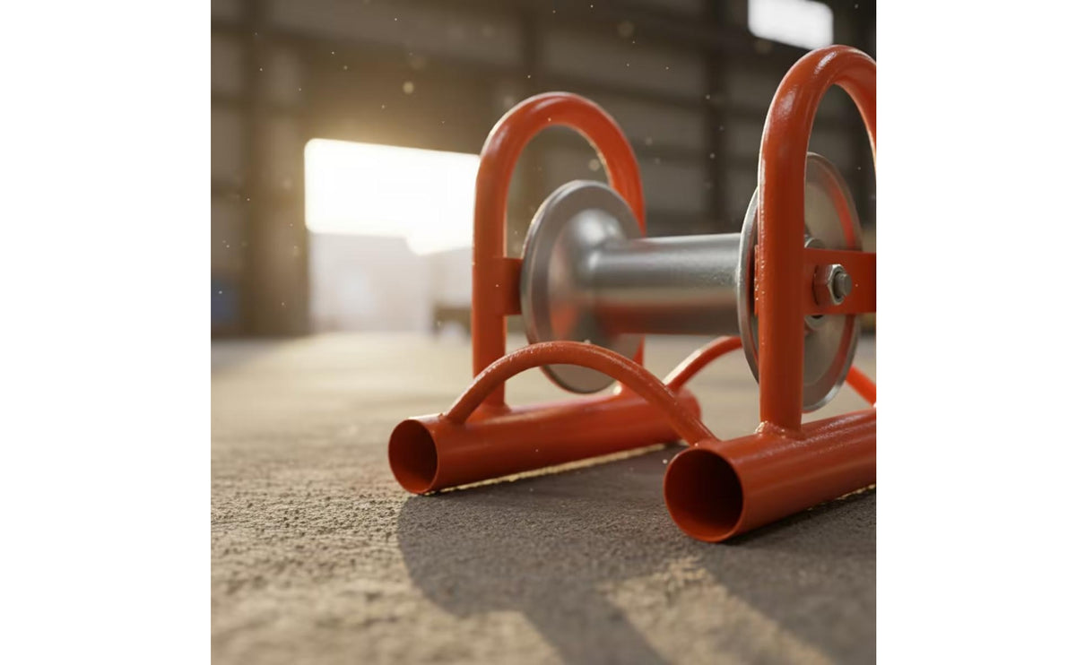 Cable Laying Pulley Sturdy Cable Guide Roller Pulley with Metal Frame for Electricians