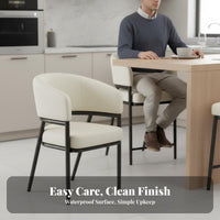 With Armrests Upholstered Dining Armchair Elegant Design Dining Armchair Ergonomic spine supportrest Single Seat Minimalist design for Adults, Homeowners, Business Owners, Kitchen, Living Room, Bedroom, study niche