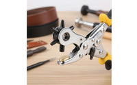 Belt Hole Puncher Tool Exact Punching Watches Strap Hole Maker Heavy-Duty Rotary Punch Tool for Leathercraft