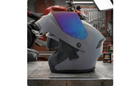 Matte Modular | Ventilated, Full Face Helmet with twin Visor, for City Commuting