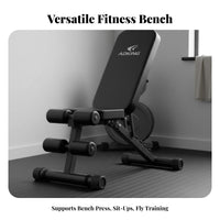 Commercial Quality Adjustable Weight Bench Heavy Duty Multi-Functional Exercise Bench Quick Adjustment Stable Triangular Structure for Beginners, Bodybuilders, Home Gym
