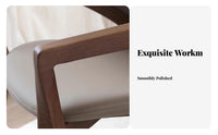 Solid Wood Frame Upholstered Armchair Designer Design Curved Back Armchair Ergonomic Backrest Dining Chair Soft Padded Cushion for Homeowners, Interior Designers, Restaurant Owners, Study Room, Home Office, Kitchen