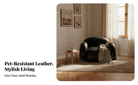 Minimalist Design Bubble Couch Unique Shape Rounded Bubble Couch High-Resilience Foam Sofa Ergonomic Support for Business Owners, Interior Designers, Small Apartment, Reception Area, Boutique, Bedroom