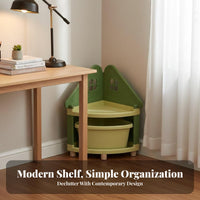 3-Level Corner Organizer 90-Degree Corner Design Triangular Desk Organizer