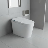 Foam Barrier Smart Toilet Instant Heating Single-Piece Smart Toilet No Water Pressure Limit Auto Flush for Women, Elderly