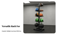 Stable Base 10-Ball Storage Tree Space-Saving Design Weighted Ball Rack Heavy-Duty Steel Multi-Tier