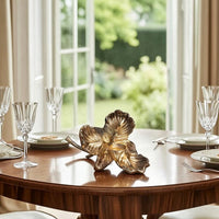 Flower-Shaped Candle Holder Sculpted Flower Candle Holder Floral Candlestick Lustrous Decor Decorative for Homeowners, Tabletop