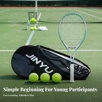 Long-Lasting Carbon Fiber Tennis Racket Comfortable Grip Beginner Tennis Racket Big Face Size for Beginners, for All Genders, Training