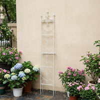 Iron Garden Trellis for Climbing Plants, Modular Plant Support for Outdoor Potted Plants, Staked Climbing Frame 171-200cm