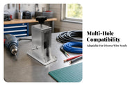 Compact Adjustable Wire Stripping Machine Brushed Silver Finish Hand Drill Cable Stripper Mounting Holes