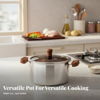 Food Grade Stainless Steel Deep Frying Pot Multipurpose Deep Fryer Pot with Basket All Stovetops Compatible Small Tempura Fryer with Basket Easy to Clean for Home Cooks