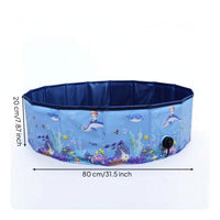 Inflatable Pet Pool Collapsible Inflatable Dog Pool Sturdy Heavy-Duty for Dogs, Backyard, Garden