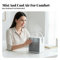 Low Noise Portable Air Cooler 3 Speed Settings Desktop Water Cooling Fan Energy Saving for Office Workers, Students, Bedroom, Dorm Room