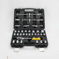 Ratchet and Socket Set Organized Socket Wrench Toolkit Strong Grip Mechanics Tool Set with Hard Shell Case for Amateur Mechanics, Garage, Workshop