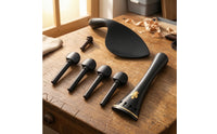 Ebony Violin Accessory Kit Wooden Violin Parts Kit Gold-Tone Tailpiece Replacement for Violinists