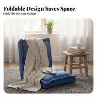 Comfortable Adjustable Backrest Seat Space-Saving Adjustable Padded Lounger Soft Fabric Floor Chair Multi-Functional for Adults, Students, video game enthusiasts, Bedroom, Balcony, Dorm Room, Meditation