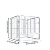 4 Pieces Indoor Dog Fence Automatic Latch Dog Fence with Door Exercise Pen Interlock Play Yard Detachable for Young Dogs