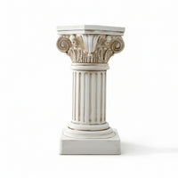Roman Column Pedestal Ornate Miniature Column Riser Fluted Pillar for Jewelers, Photo Arrangement