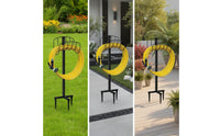 Garden Hose Stand Metal Freestanding Hose Rack Organizer Outdoor Heavy Duty for Gardeners, Yard, Patio