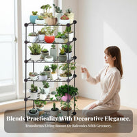 triple-tier Plant Stand Indoor & Outdoor Use triple-tier countertop Pot Holder Tiered Design