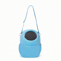 Soft-Sided Pet Backpack with Shoulder Strap Breathable Pet Carrier with Mesh Door Padded Small Animal Carrier Long-Lasting for Travel