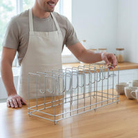 Pizza Pan Rack Silver-Plated-Plated Multi-Tier Baking Sheet Holder Sheet Pan Rack Space-Saving Rust-Resistant for Restaurants