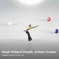 1:64 Scale Pool Table Painted Features Miniature Billiards Figure Miniature Pool Table Set Highly Detailed 1:64 Scale People