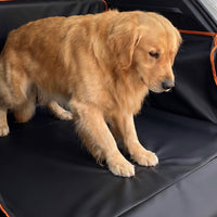 Pet Trunk Mat Raised Sidewall Waterproof Trunk Liner Cargo Area Liner Coated Material Pet Cargo Mat Orange Edging