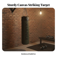 Easy to Fill Hanging striking bag sturdyDuty Unfilled Hanging bag Stress Relief martial Training Tool for Athletes, Beginners, Professionals, Dojo, Gym, Strength Building